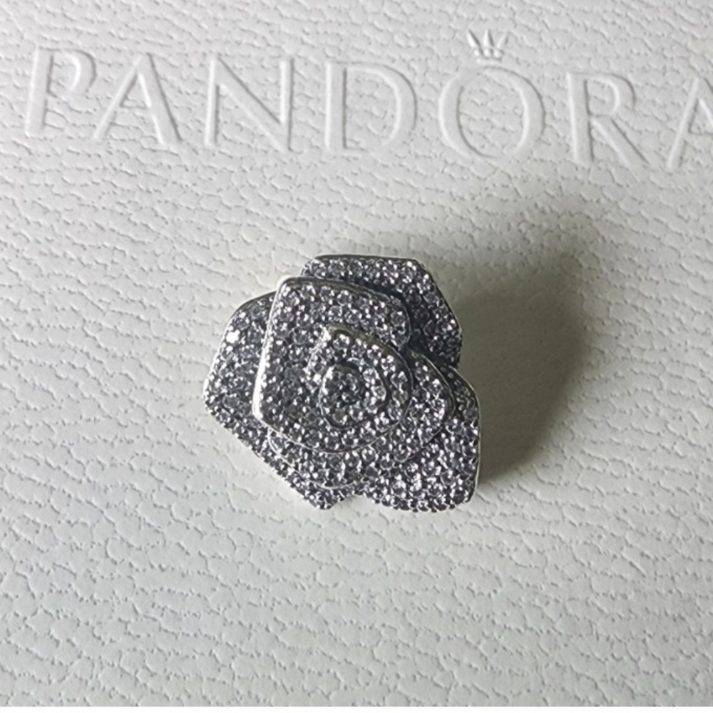 Sterling silver rose charm for necklace and or bracelet